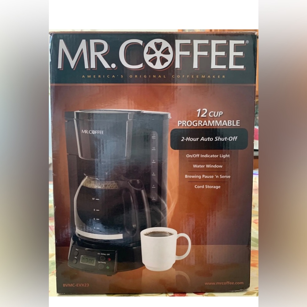 Mr. Coffee 12-Cup Programmable Coffee Maker, Black